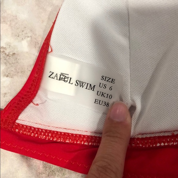 Zaful red bathing suit top - Picture 3 of 6